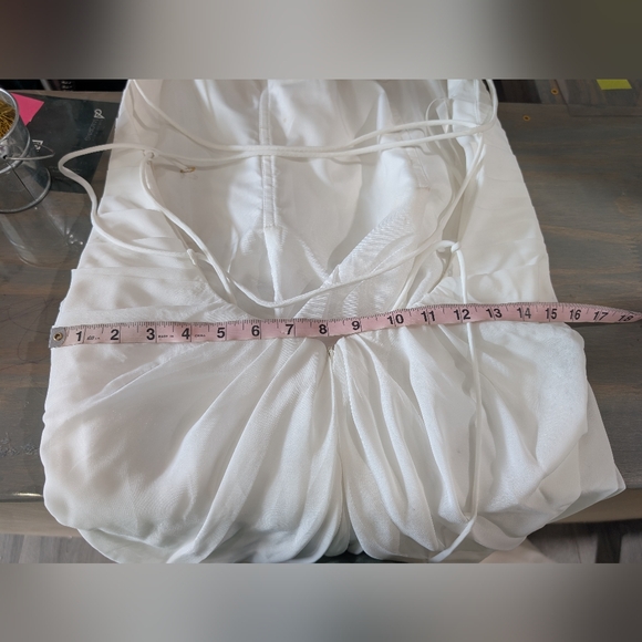 Creamy Chiffon Wedding Dress - Picture 5 of 6